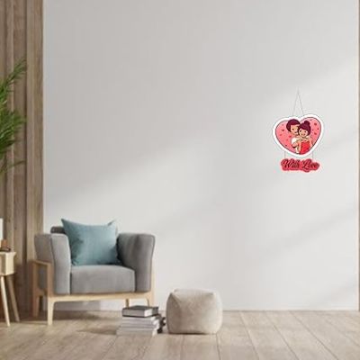 Couple Wooden Wall Hanging for Valentine Day Gift   Bedroom Decor Wall Hanging   Wall Decoration Items for Living Room   Gift For For Girlfriend Boyfriend Husband Wife (Design 4)