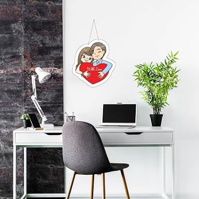 Couple Wooden Wall Hanging for Valentine Day Gift  Bedroom Decor Wall Hanging  Wall Decoration Items for Living Room  Gift For For Girlfriend Boyfriend Husband Wife (Design 5)