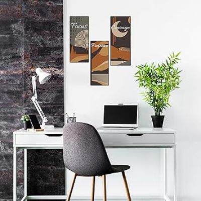 Inspirational Boho Prints Wall Hanging   Focus Presence Courage Wall Art Decor for Living Room Bedroom Kitchen Bathroom Office  Modern Wall Decorative Accessories for Decoration