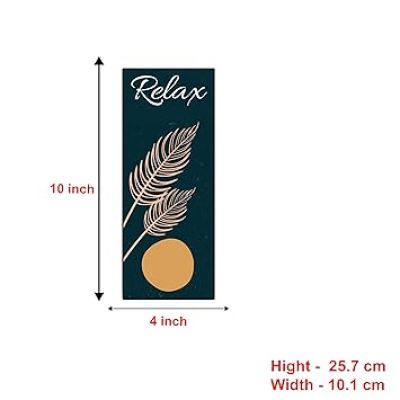 Mdf Wooden Wall Hanging  Relax Soak Unwind Breathe Positive Thought Wall Decoration Hanging For Home, Bedroom, Living room  Wall Artwork For Hall Decor | Modern Wall Decorative Accessories
