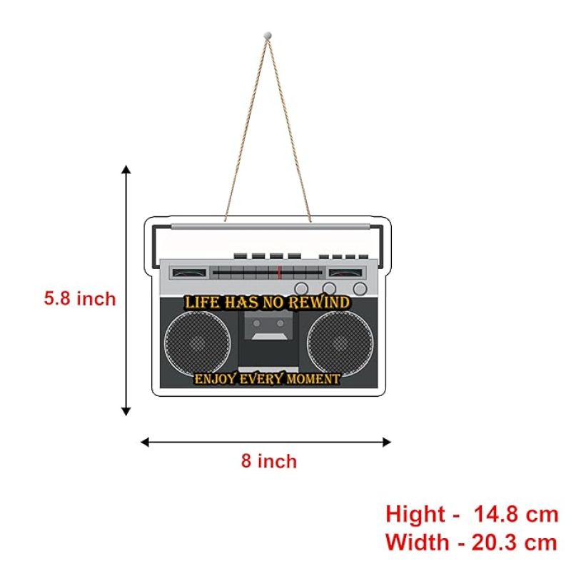Radio Design Wooden Wall Hanging for Home Decoration  Gift for Music Lover  Bedroom Living Room & Gaming Room Decoration  Wall Hanging Decoration