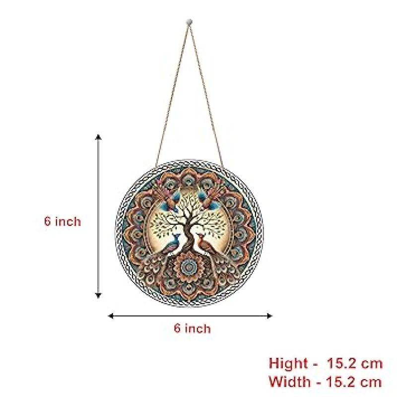 Peacock Art Wooden Wall Hanging Decoration Items for Home  Mdf Wall Decoration for Living Room  Modern Decor Items