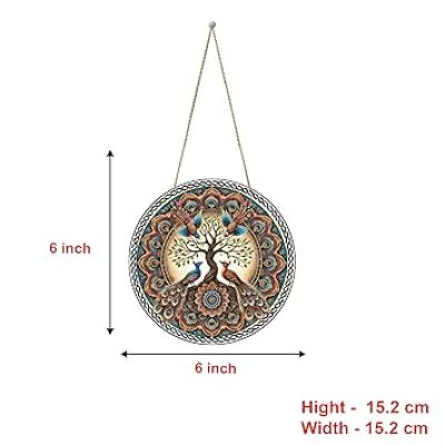 Peacock Art Wooden Wall Hanging Decoration Items for Home  Mdf Wall Decoration for Living Room  Modern Decor Items