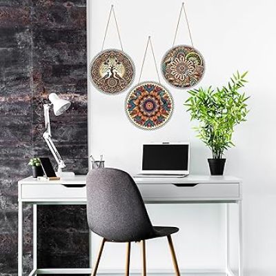 Peacock Art Wooden Wall Hanging Decoration Items for Home  Mdf Wall Decoration for Living Room  Modern Decor Items