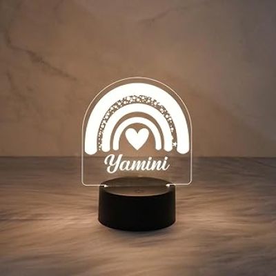 Personalized Acrylic Name Lamp  Birthday Gift for Wife Sister  Valentine Gift for Girlfriend Wife  Warm White Light