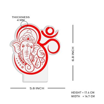 Lord Ganesha Led Desk Table Lamp with Warm White Light  Lamp for Living Room Bedroom  Desk Lamp  Gift for Housewarming & Birthday