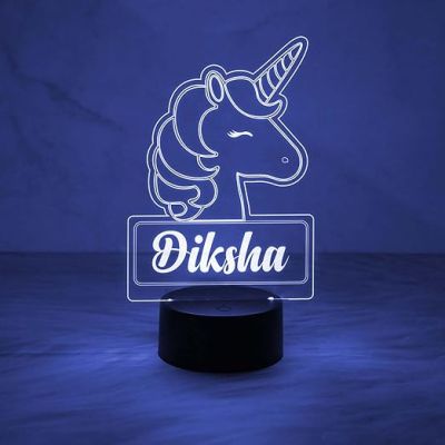 Personalized Cute Horse Night Lamp with Automatic Color Changing Light  Customized with Name  Lamp for Kids Room  Birthday Gift for Kids