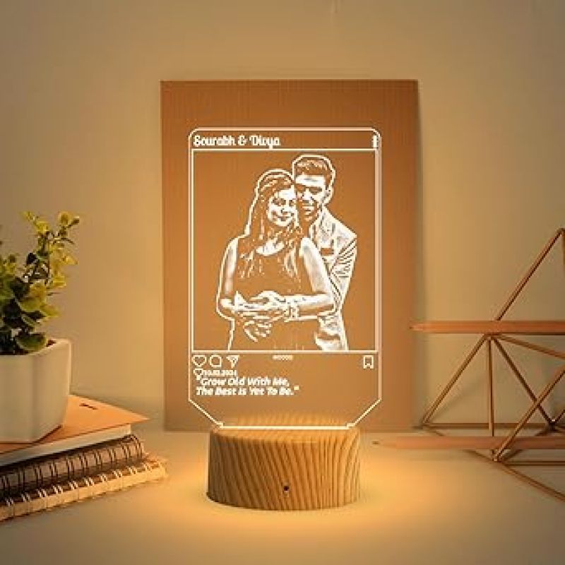 Personalized Instagram Page Acrylic Night Lamp with Warm White Light  Gift for Valentine Day  Birthday Gift  Gift for Loveable Person