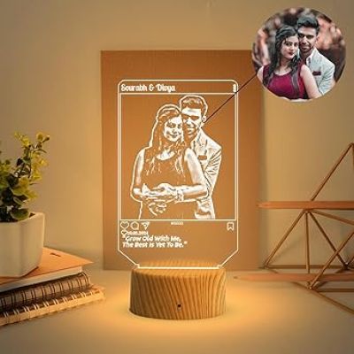 Personalized Instagram Page Acrylic Night Lamp with Warm White Light  Gift for Valentine Day  Birthday Gift  Gift for Loveable Person