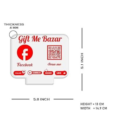 Personalized QR Code Lamp  Perfect for Businesses & Events  QR Code for Businesses, Offices   Multicolored Lamp  Customized Social Media QR Code (Facebook QR Code)