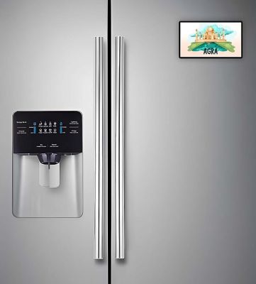 Agra Fridge Magnet Souvenir Gift for Tourist Kitchen Decoration Refrigerator Door Decor Sticker  Magnet for Refrigerator Whiteboard, Kitchen, and Office (Design 1)