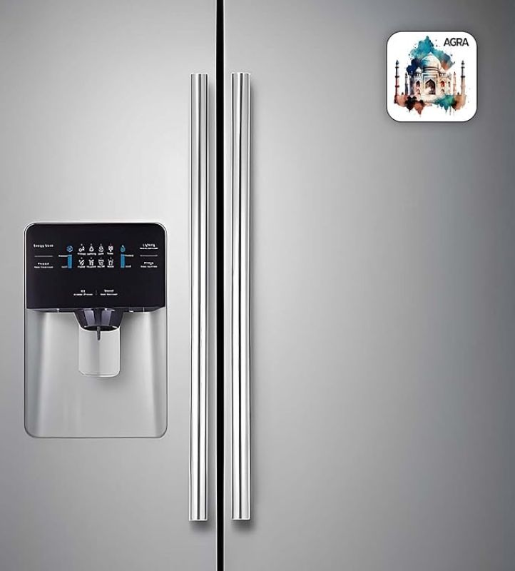 Agra Fridge Magnet Souvenir Gift for Tourist Kitchen Decoration Refrigerator Door Decor Sticker  Magnet for Refrigerator Whiteboard, Kitchen, and Office (Design 2)