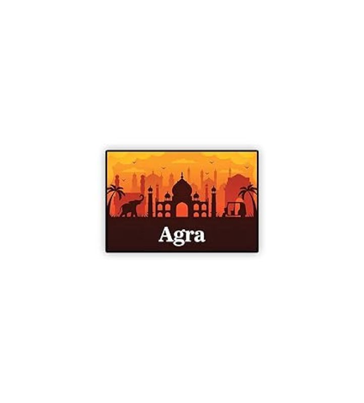 Agra Fridge Magnet Souvenir Gift for Tourist Kitchen Decoration Refrigerator Door Decor Sticker  Magnet for Refrigerator Whiteboard, Kitchen, and Office (Design 3)