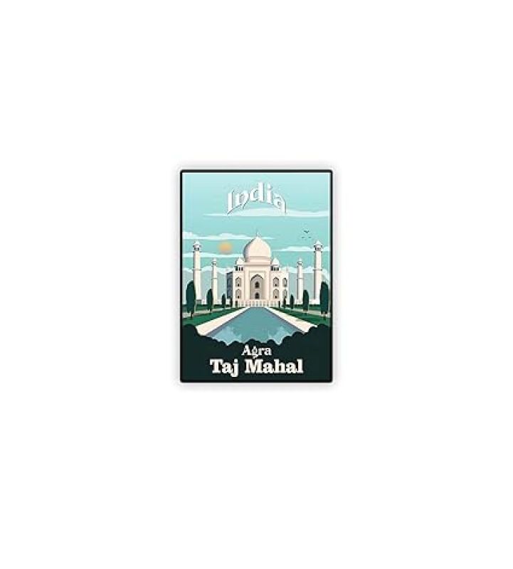 Agra Fridge Magnet Souvenir Gift for Tourist Kitchen Decoration Refrigerator Door Decor Sticker  Magnet for Refrigerator Whiteboard, Kitchen, and Office (Design 4)