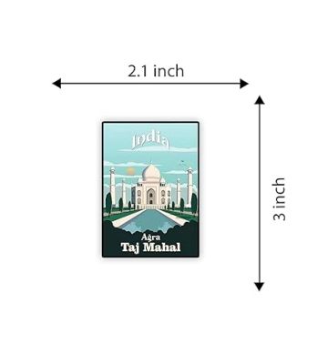 Agra Fridge Magnet Souvenir Gift for Tourist Kitchen Decoration Refrigerator Door Decor Sticker  Magnet for Refrigerator Whiteboard, Kitchen, and Office (Design 4)