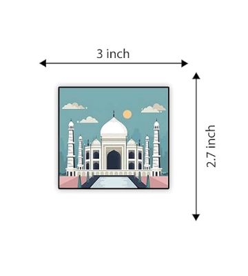 Agra Fridge Magnet Souvenir Gift for Tourist Kitchen Decoration Refrigerator Door Decor Sticker  Magnet for Refrigerator Whiteboard, Kitchen, and Office (Design 5)