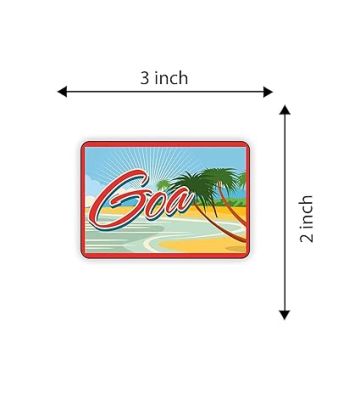 Goa Theme Fridge Magnet Refrigerator Stylish Fridge Magnet Home & Kitchen Decor  Travels Magnet Sticker  Souvenir Fridge Magnets (Goa Beach Fridge Magnet)