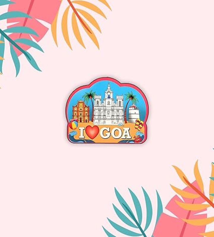 Goa Theme Fridge Magnet Refrigerator Stylish Fridge Magnet Home & Kitchen Decor  Travels Magnet Sticker  Souvenir Fridge Magnets (Goa Magnet)