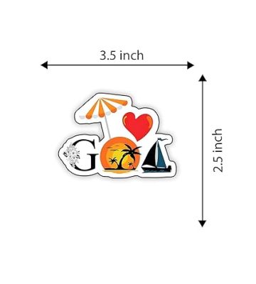 Goa Theme Fridge Magnet Refrigerator Stylish Fridge Magnet Home & Kitchen Decor  Travels Magnet Sticker  Souvenir Fridge Magnets (I Love Goa Fridge Magnet)