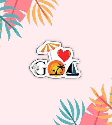 Goa Theme Fridge Magnet Refrigerator Stylish Fridge Magnet Home & Kitchen Decor  Travels Magnet Sticker  Souvenir Fridge Magnets (I Love Goa Fridge Magnet)
