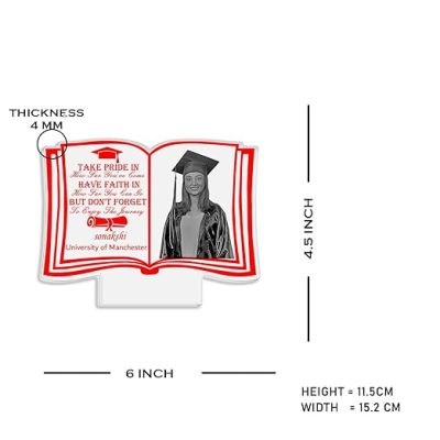 Personalized Graduate Night Light with Automatic Color Changing Light  Graduate Gift for Student Daughter Son