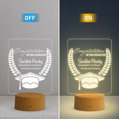 Congratulations On Your Graduation Gift Led Lamp Customized with Name  Warm White Light  Gift for Student  Graduation Gifts for Daughter Son