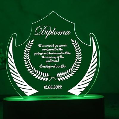 Customized Night Light for Graduation Gifts | Personalized with Name | Graduation Night Light 3D Illusion Led Lamp Gift for Student (Multicolored) (Design 2)
