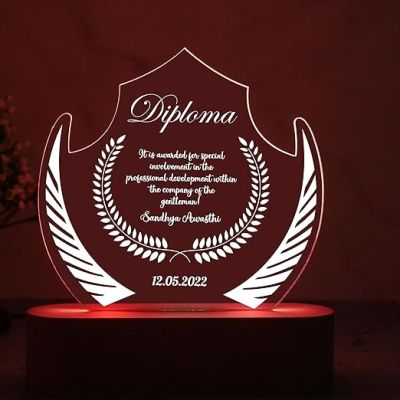 Customized Night Light for Graduation Gifts | Personalized with Name | Graduation Night Light 3D Illusion Led Lamp Gift for Student (Multicolored) (Design 2)