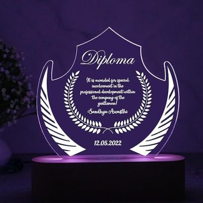 Customized Night Light for Graduation Gifts | Personalized with Name | Graduation Night Light 3D Illusion Led Lamp Gift for Student (Multicolored) (Design 2)