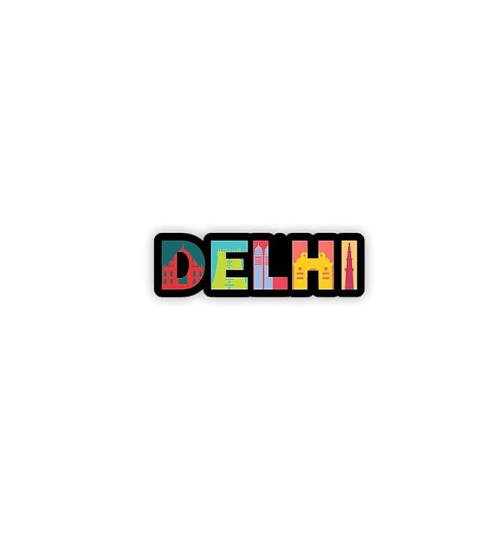 Indian State Theme Wooden Fridge Magnet  Magnet for Home Office Kitchen Refrigerator Door Stylish Decor Souvenir Gift  Indoor Decorative Gift Item (Delhi Fridge Magnet)
