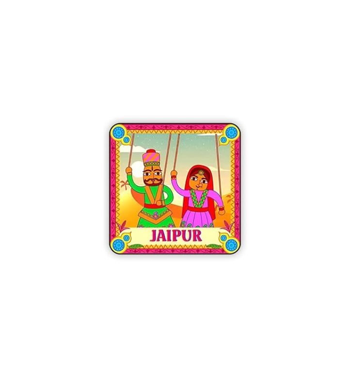 Indian State Theme Wooden Fridge Magnet  Magnet for Home Office Kitchen Refrigerator Door Stylish Decor Souvenir Gift  Indoor Decorative Gift Item (Jaipur Fridge Magnet)