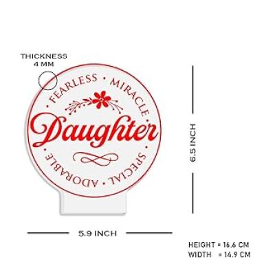 Birthday Gift for Daughter  Acrylic Night Light Gifts for Daughter from Mother  Warm White Light