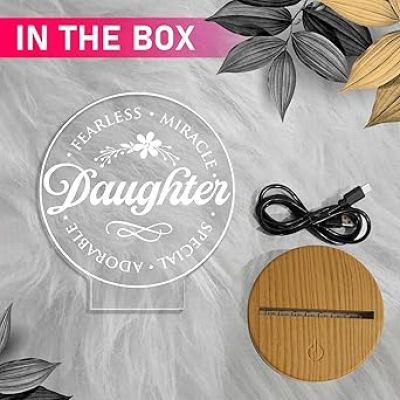 Birthday Gift for Daughter  Acrylic Night Light Gifts for Daughter from Mother  Warm White Light