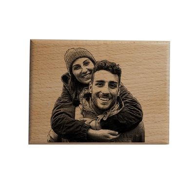 Personalized Wooden Engraved Photo Frame  Customized Birthday Gift  Anniversary Gift For Husband Wife  Wooden Plaque Gift For Couples (4x3 Inch Tabletop) (Photo Plaque)