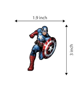 Avengers Wooden Fridge Magnet  Refrigerator Magnet Sticker  Marvel Characters Fridge Magnet Stickers  Gift for Marvels Lovers  Gift for Kids  Home Decor Magnet (Captain America)
