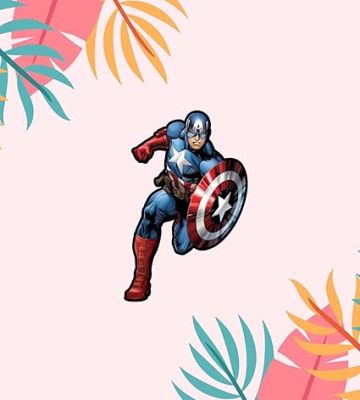 Avengers Wooden Fridge Magnet  Refrigerator Magnet Sticker  Marvel Characters Fridge Magnet Stickers  Gift for Marvels Lovers  Gift for Kids  Home Decor Magnet (Captain America)