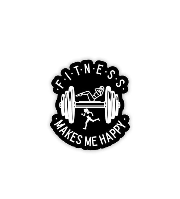 GYM Fridge Magnet Refrigerator Stylish for Home & Kitchen Decoration Items Magnets  Gift for Gym Lover  Motivational Fridge Magnets (Fitness Make Me Happy)