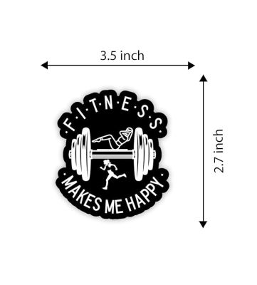 GYM Fridge Magnet Refrigerator Stylish for Home & Kitchen Decoration Items Magnets  Gift for Gym Lover  Motivational Fridge Magnets (Fitness Make Me Happy)