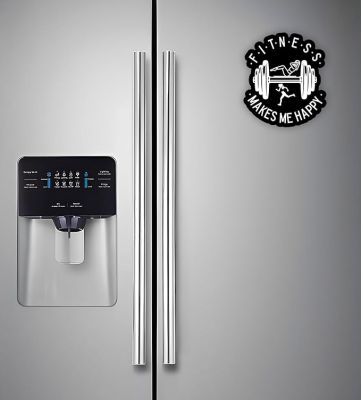GYM Fridge Magnet Refrigerator Stylish for Home & Kitchen Decoration Items Magnets  Gift for Gym Lover  Motivational Fridge Magnets (Fitness Make Me Happy)