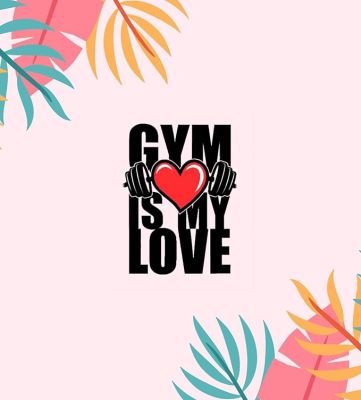 GYM Fridge Magnet Refrigerator Stylish for Home & Kitchen Decoration Items Magnets  Gift for Gym Lover  Motivational Fridge Magnets (Gym Is My Love)