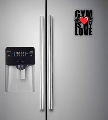 GYM Fridge Magnet Refrigerator Stylish for Home & Kitchen Decoration Items Magnets  Gift for Gym Lover  Motivational Fridge Magnets (Gym Is My Love)