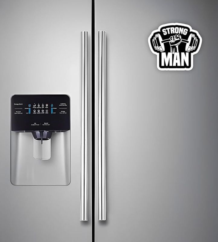 GYM Fridge Magnet Refrigerator Stylish for Home & Kitchen Decoration Items Magnets  Gift for Gym Lover  Motivational Fridge Magnets (Strong Man)