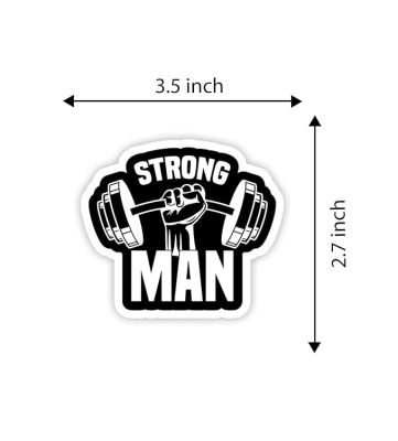GYM Fridge Magnet Refrigerator Stylish for Home & Kitchen Decoration Items Magnets  Gift for Gym Lover  Motivational Fridge Magnets (Strong Man)