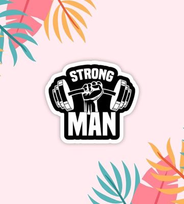 GYM Fridge Magnet Refrigerator Stylish for Home & Kitchen Decoration Items Magnets  Gift for Gym Lover  Motivational Fridge Magnets (Strong Man)