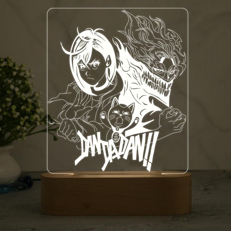 3D Illusion Dandadan Anime Night Lamp with Warm White Light  Japanese Night Lamp  Anime Home Decor Light  Birthday Gift for Anime Lover