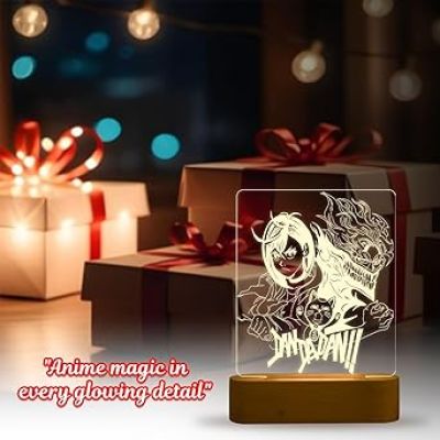 3D Illusion Dandadan Anime Night Lamp with Warm White Light  Japanese Night Lamp  Anime Home Decor Light  Birthday Gift for Anime Lover