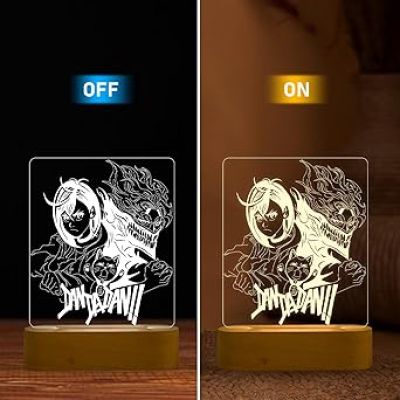 3D Illusion Dandadan Anime Night Lamp with Warm White Light  Japanese Night Lamp  Anime Home Decor Light  Birthday Gift for Anime Lover