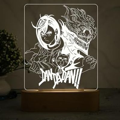 3D Illusion Dandadan Anime Night Lamp with Warm White Light  Japanese Night Lamp  Anime Home Decor Light  Birthday Gift for Anime Lover