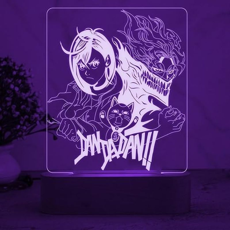 3D Illusion Dandadan236 Anime Night Lamp with 7 Color Changing Light  Japanese Night Lamp  Anime Home Decor Light  Birthday Gift for Anime Lover