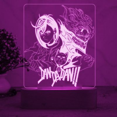 3D Illusion Dandadan236 Anime Night Lamp with 7 Color Changing Light  Japanese Night Lamp  Anime Home Decor Light  Birthday Gift for Anime Lover